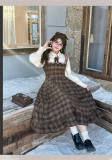 Hard Candy Plus Size Fake Two-piece Plaid Dress