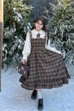 Hard Candy Plus Size Fake Two-piece Plaid Dress