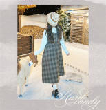 Hard Candy Plus Size Fake Two-piece Plaid Dress