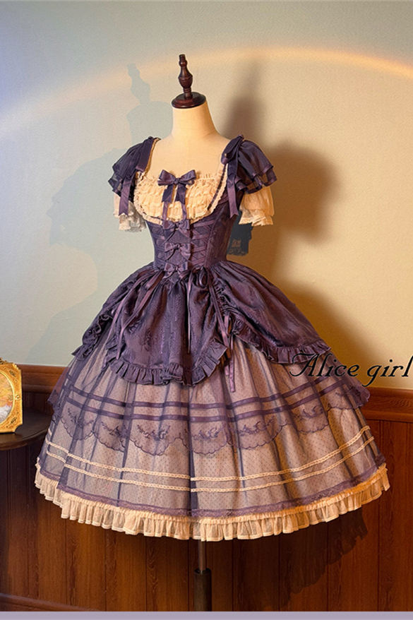 Alice Girl Morning Fog Classic Lolita Dress One Piece