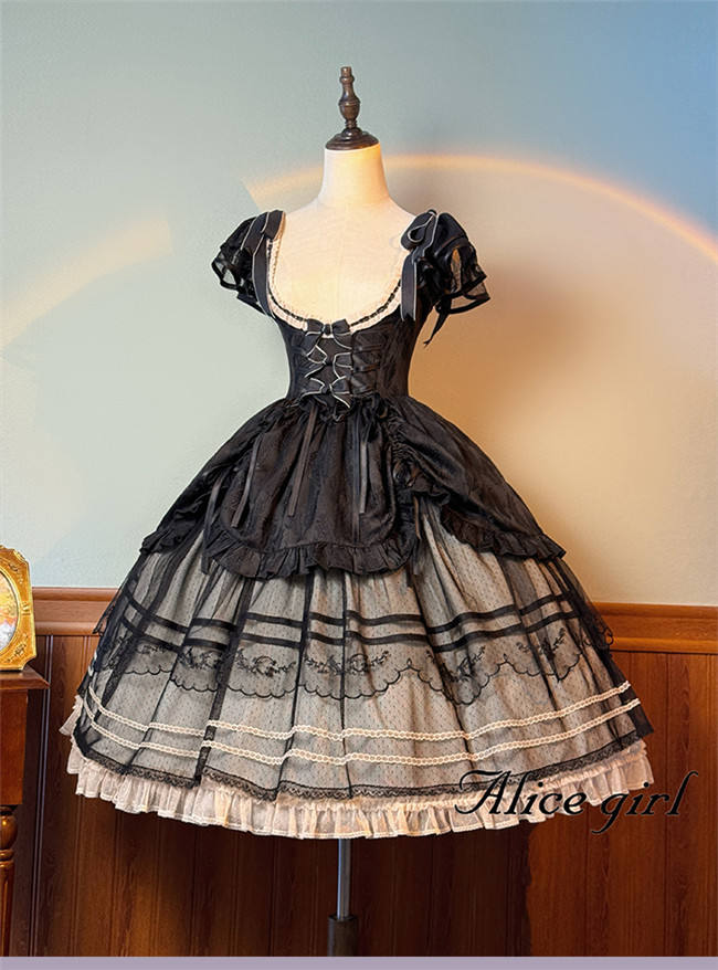 Alice Girl Morning Fog Corset Lolita Dress