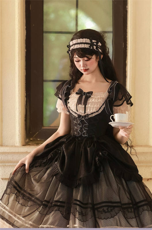 Alice Girl Morning Fog Corset Lolita Dress