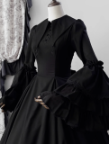 The Muppet Black Witch Hime Sleeves Lolita Dress and Cape