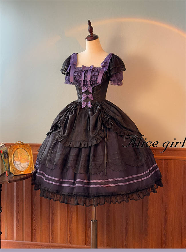 Alice Girl Morning Fog Classic Lolita Dress One Piece