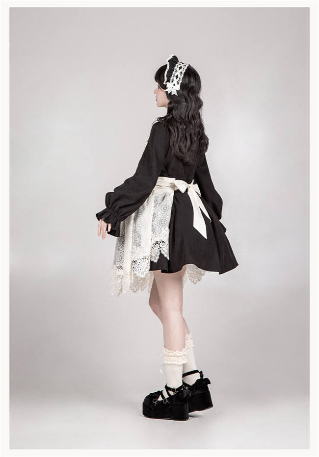 Withpuji The Twilight Choir Loose Doll Lolita Dress and Apron