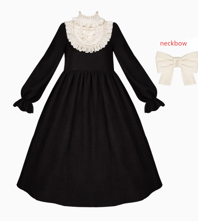 Withpuji The Twilight Choir Loose Doll Lolita Dress and Apron