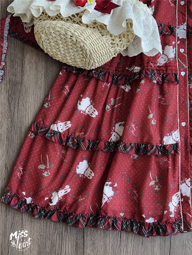 Miss Point Forest Berry Rabbit Lolita Jumper Dress