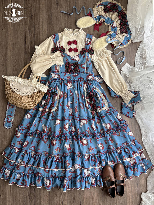 Miss Point Forest Berry Rabbit Lolita Jumper Dress