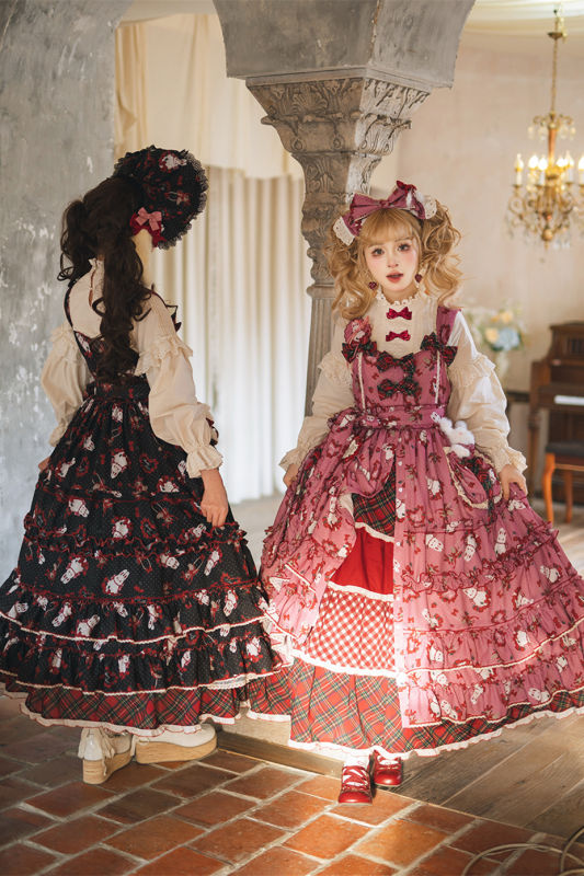 Miss Point Forest Berry Rabbit Lolita Jumper Dress