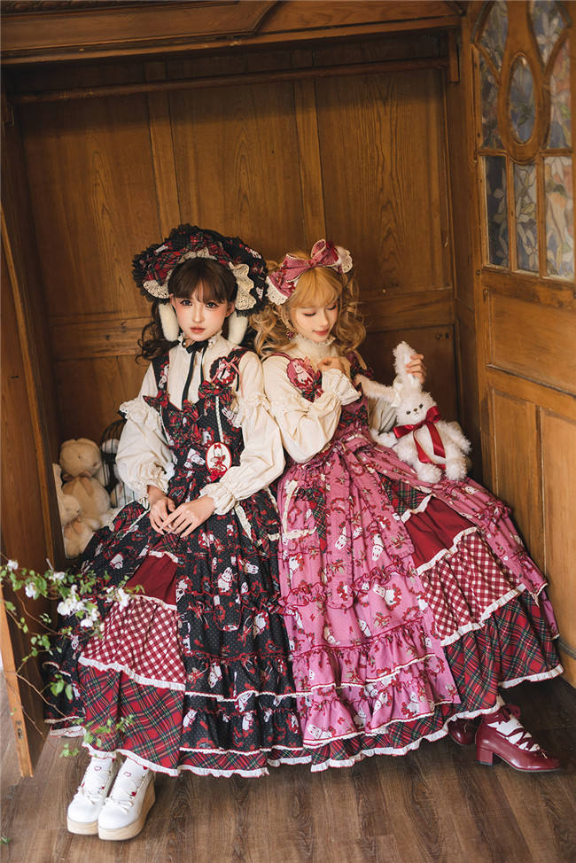 Miss Point Forest Berry Rabbit Lolita Jumper Dress