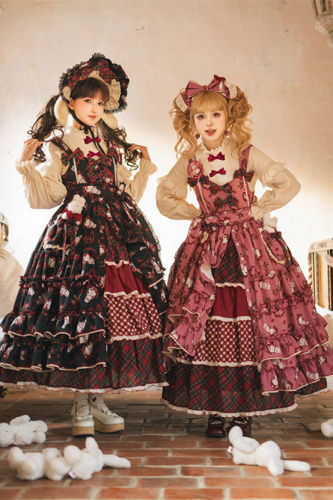 Miss Point Forest Berry Rabbit Lolita Jumper Dress