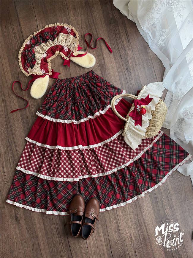 Miss Point Forest Berry Rabbit Tiered Lolita Underskirt