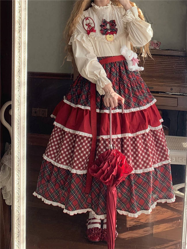 Miss Point Forest Berry Rabbit Tiered Lolita Underskirt