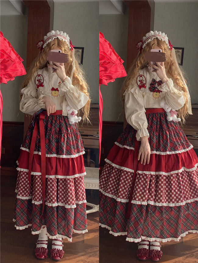 Miss Point Forest Berry Rabbit Tiered Lolita Underskirt