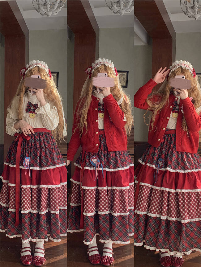 Miss Point Forest Berry Rabbit Tiered Lolita Underskirt