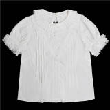 Coral Stone White Lolita Blouse