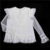 Coral Stone White Lolita Blouse