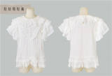 Coral Stone White Lolita Blouse