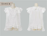 Coral Stone White Lolita Blouse