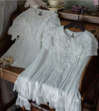 Coral Stone White Lolita Blouse