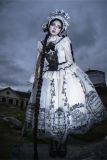 Aurora Borealis Mangata Moon Shadow Heavy Embroidery Lolita Dress and Headdress