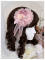 Smoky Pink Flower Side Clip/Brooch