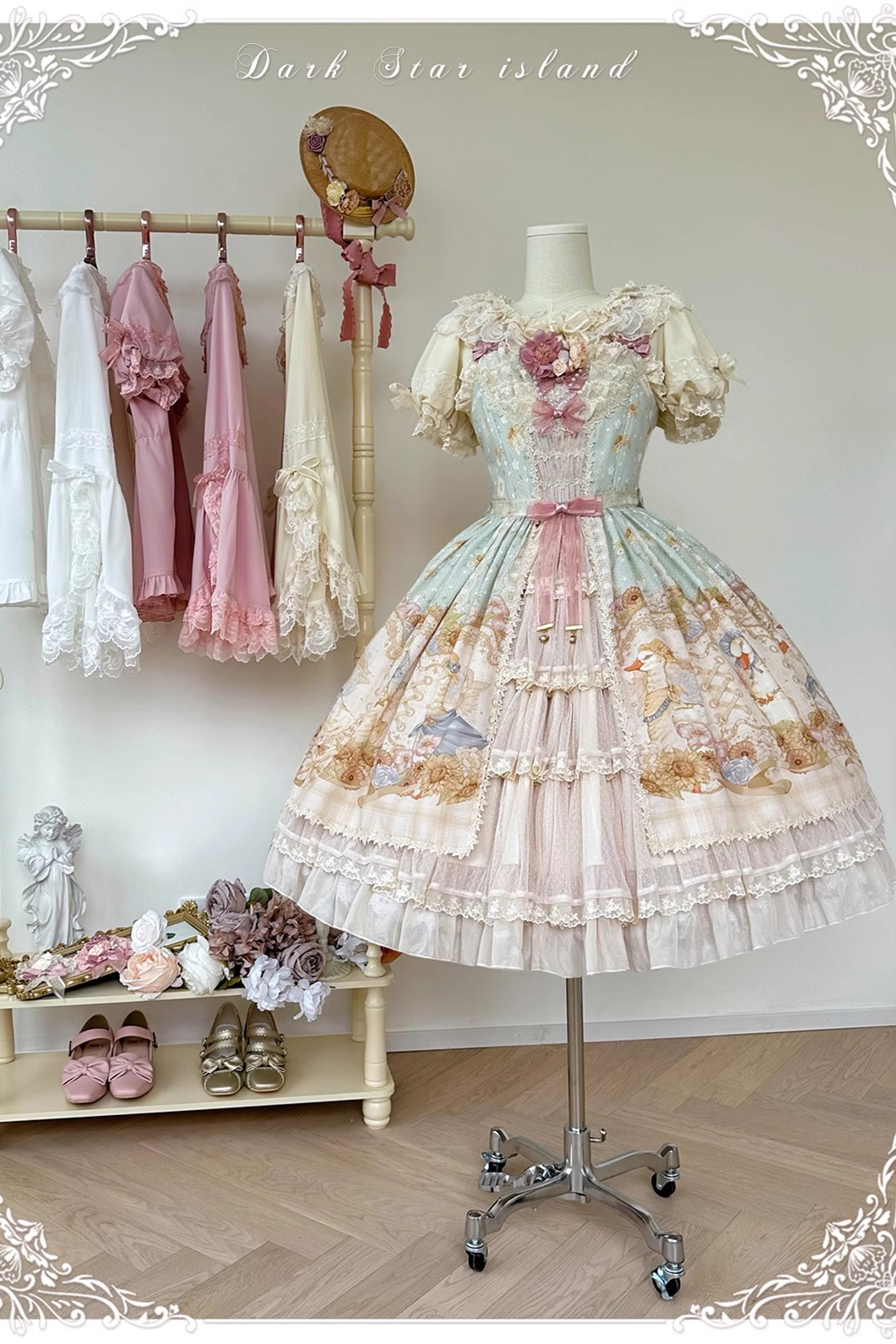 Dark Star Island Lilith's Farm Trip Front Open Lolita Dress- My