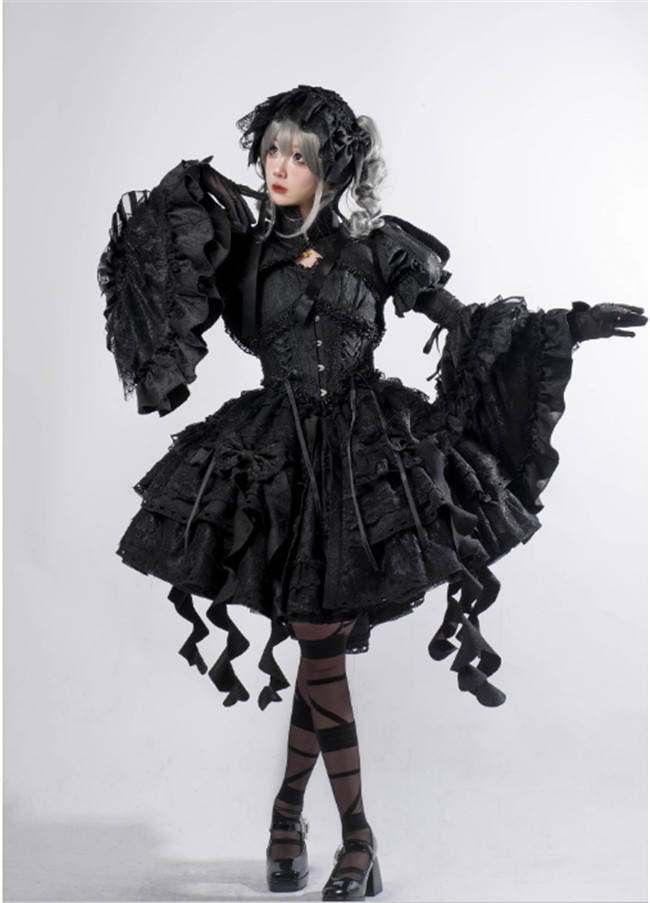 Smoothy Caliburn Gothic Lolita Dress Full Set