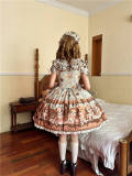 Baby Blue Cookie Doggie Sweet Lolita Dress