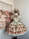 Baby Blue Cookie Doggie Sweet Lolita Dress