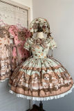 Baby Blue Cookie Doggie Sweet Lolita Dress