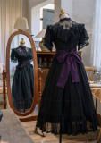 Button Bear Edward Collar Summer Classic Lolita Dress, Hat and Headband