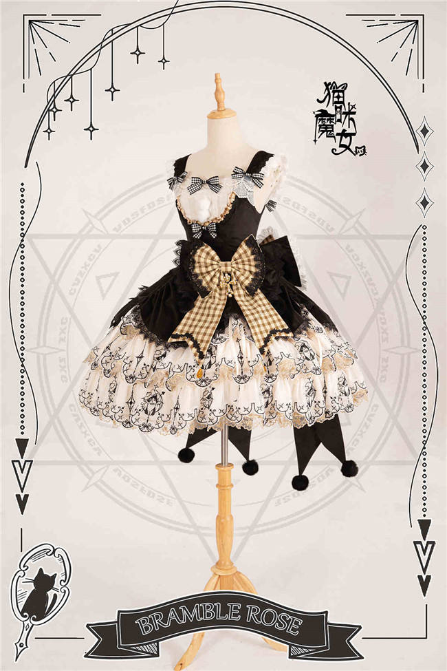 Bramble Rose Cat Witch Lolita Dress Full Set