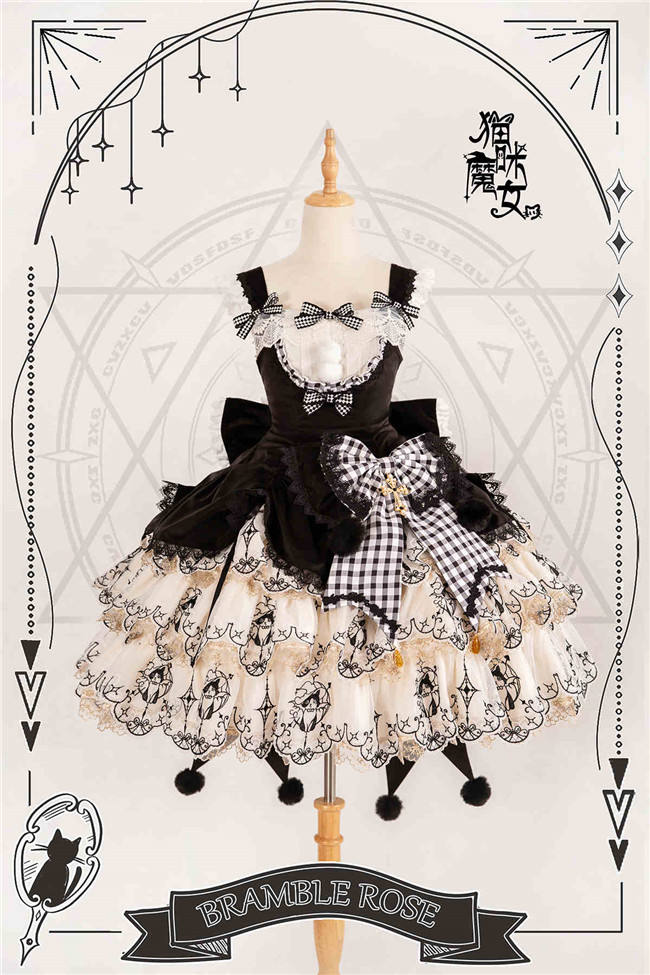 Bramble Rose Cat Witch Lolita Dress Full Set
