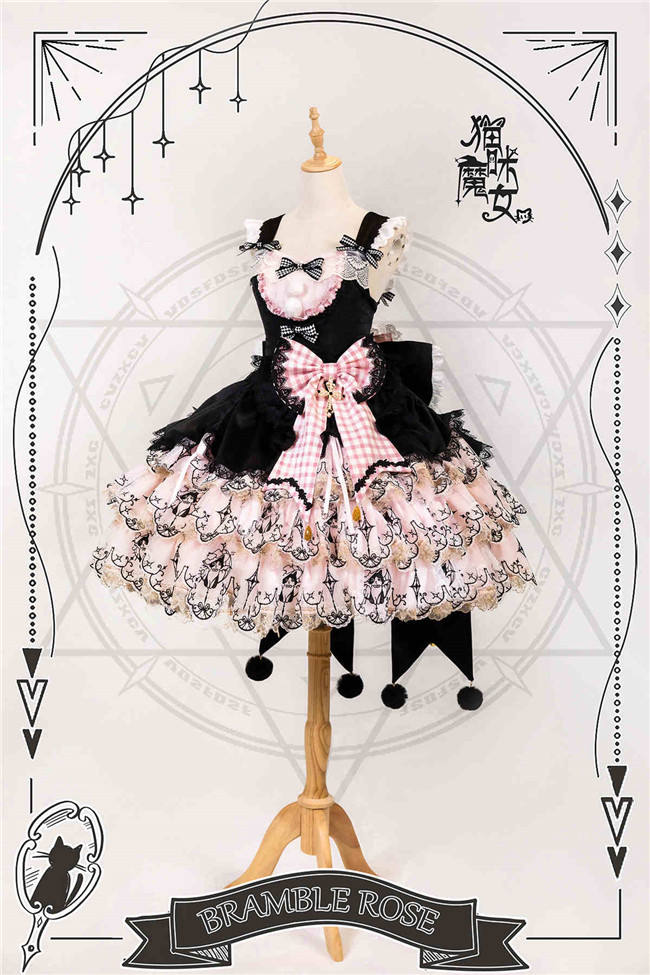 Bramble Rose Cat Witch Lolita Dress Full Set