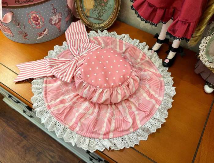 Antique Cat Stripe Strawberry Lolita Dress and Blouse