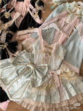 White Peach Blossoms Qi Lolita Dress, Bolero and Bun Side Clips