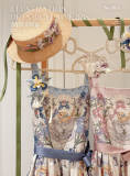 NyaNya Lolita Illustration De Porcelain Iris Lolita Dress