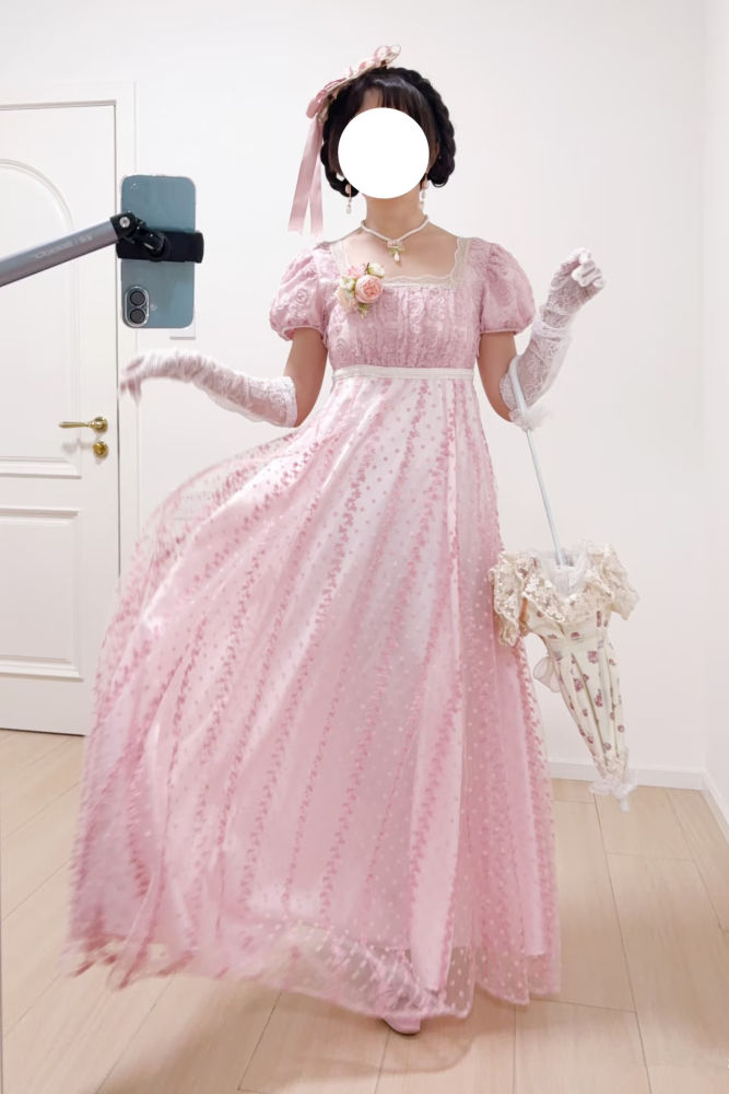 The Mist Rose Empire Lolita Dress and Headband