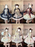 White Peach Blossoms Qi Lolita Dress, Bolero and Bun Side Clips