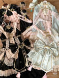 White Peach Blossoms Qi Lolita Dress, Bolero and Bun Side Clips