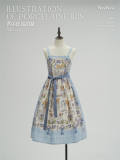 NyaNya Lolita Illustration De Porcelain Iris Lolita Dress