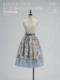 NyaNya Lolita Illustration De Porcelain Iris Lolita Dress