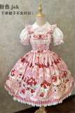 Antique Cat Stripe Strawberry Lolita Dress and Blouse