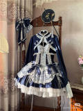 White Peach Blossoms Qi Lolita Dress, Bolero and Bun Side Clips