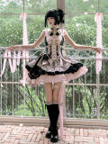 White Peach Blossoms Qi Lolita Dress, Bolero and Bun Side Clips