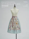 NyaNya Lolita Illustration De Porcelain Iris Lolita Dress