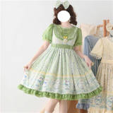 Strawberry Witch Kitten in the Lily of Valley Lolita Dress