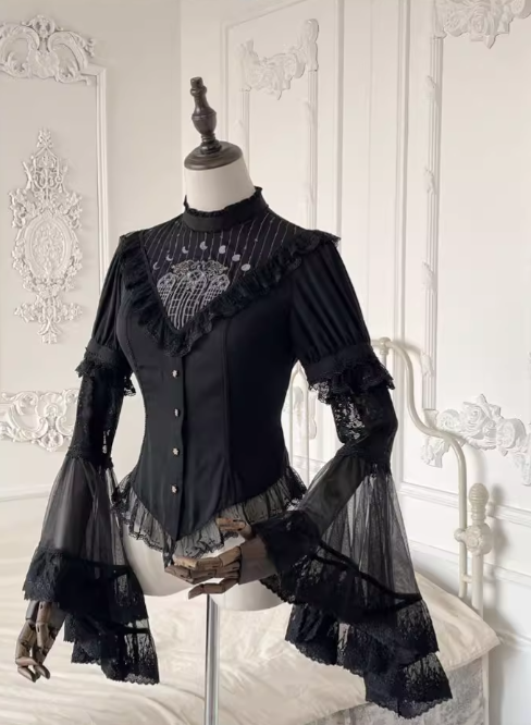 The Holy Cross Stained Glass Window Gothic Lolita Blouse