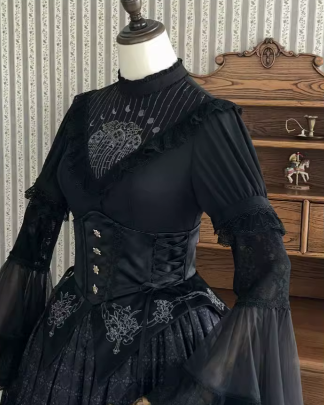 The Holy Cross Stained Glass Window Gothic Lolita Blouse